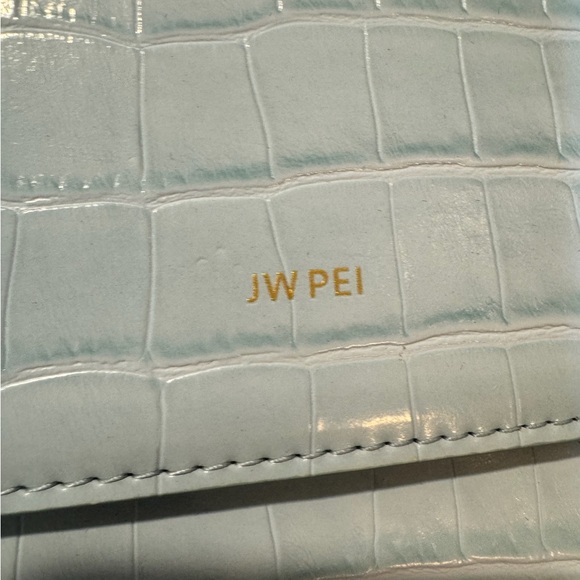 JW PEI Light Blue Croc-Embossed Handbag and Cardholder Set - Picture 2 of 4